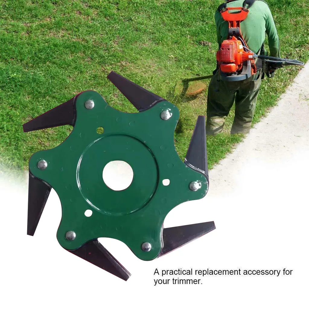 2019 Lawn Mower Grass Eater Trimmer Head-Brush Cutter Tool 6 Steel Razors Garden Saw blade accessories grass head trimmer mower | Дом и сад