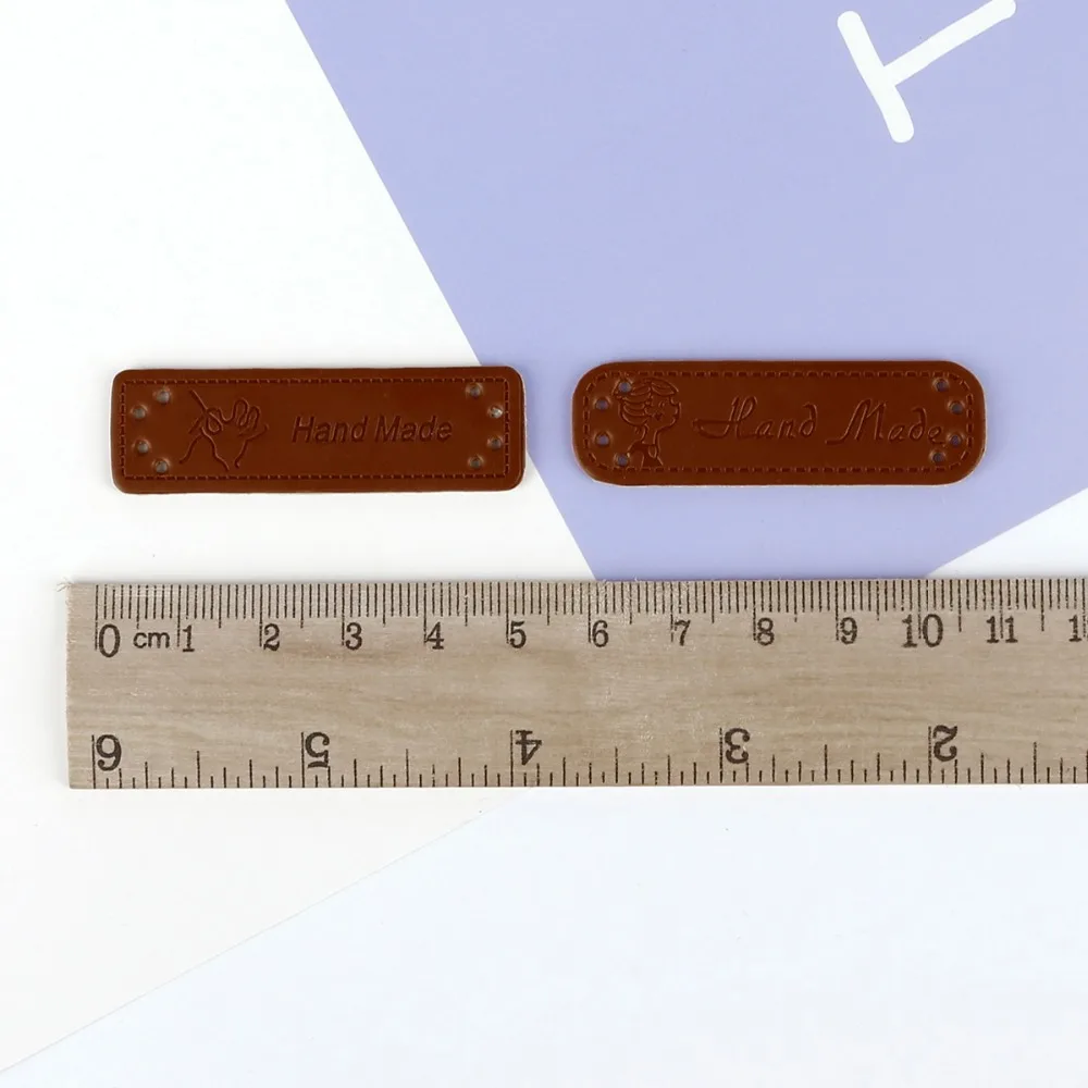 Горячая Распродажа 12 шт./лот этикетки ручной работы для одежды из искусственной