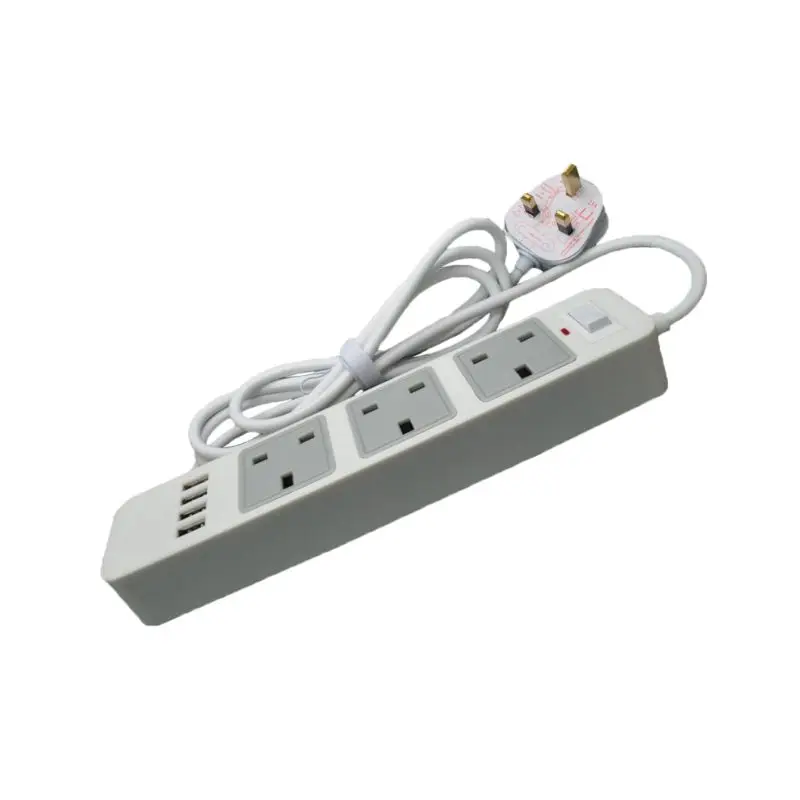 Силовая лента с стабилизатором напряжения 3 банды 4 usb порта 2 м