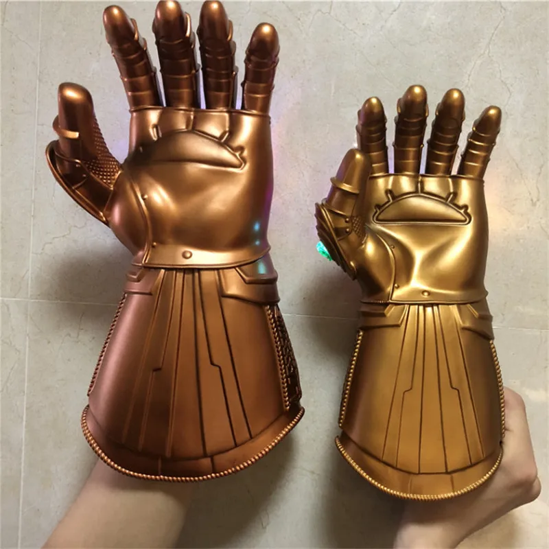 1:1 перчатки Таноса войны Gauntlet светодиодный светильник фигурки косплей реквизит Хэллоуин Детский подарок