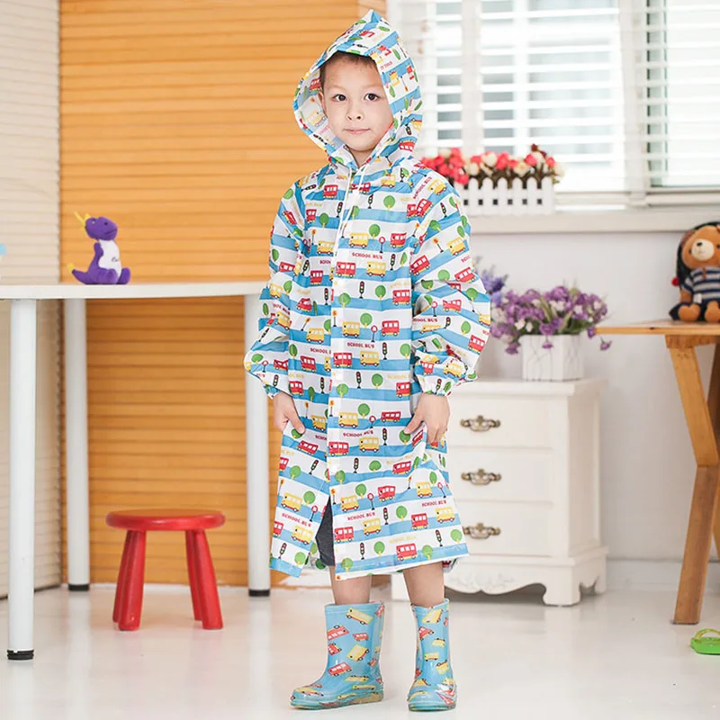 Синий Детский дождевик; милый детский дождевик; Капа De Chuva Infantil; водонепроницаемый японский детский дождевик; пончо; дождевик Толстовка для собак; непроницаемый - Цвет: Синий