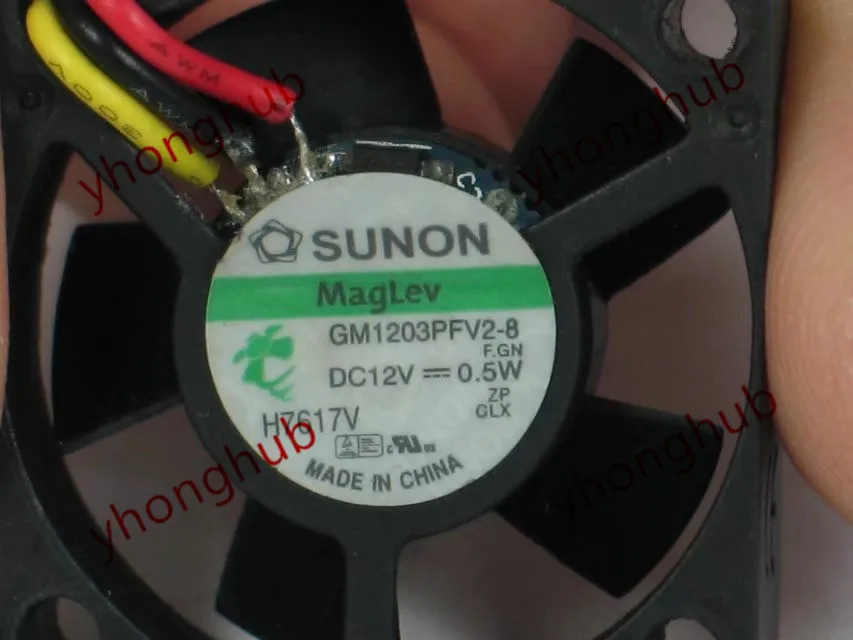 SUNON GM1203PFV2 8 F.GN Вентилятор охлаждения сервера DC 12 В 0 5 Вт 30x30x10 мм 3 провода|fan dc|square