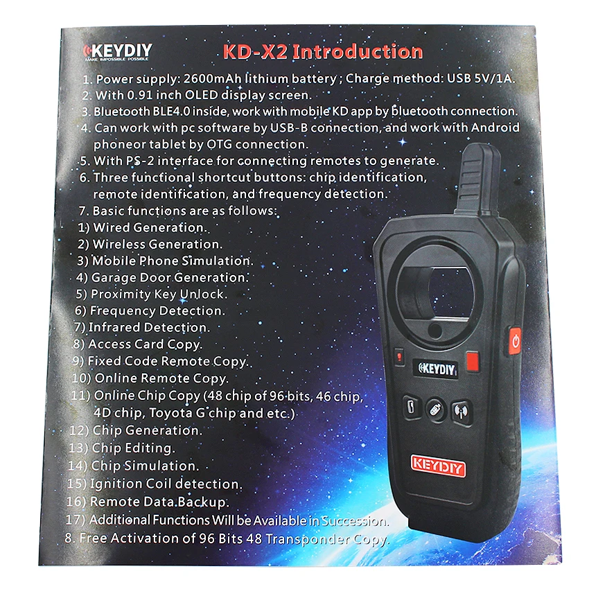 KEYDIY KD-X2 удаленный производитель Unlocker и генератор-транспондер клонирование с 96bit 48 транспондер копия без знака требуется