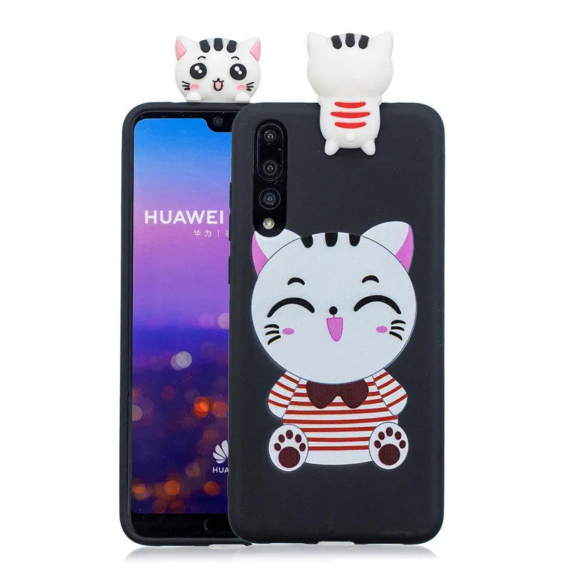 Мягкий силиконовый чехол FLYKYLIN для huawei P30 Lite, чехол для huawei P20 Pro P10 Lite, чехол на P8 Lite, чехол с мультяшными 3D игрушками