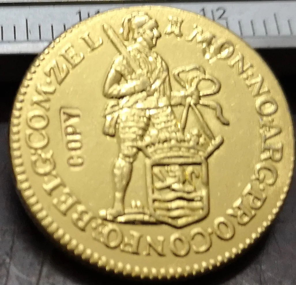 1773 Голландская республика (Zeeland) 1/8 Ducat Золотая копия редкий узор