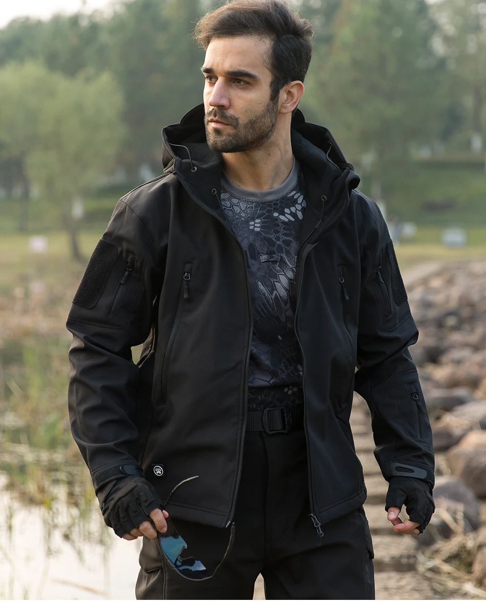 Refire gear армейская тактическая куртка мужская флисовая Водонепроницаемая камуфляжная мужская куртка милитари камуфляжная одежда зимняя куртка с капюшоном пальто