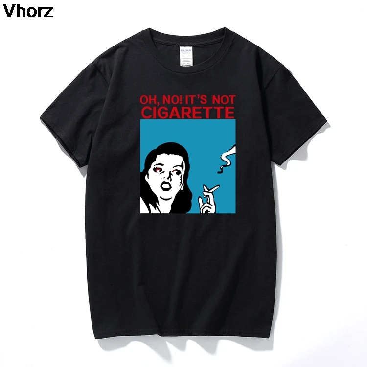 

OH,NO! IT'S NOT CIGARETTE NO SOMKING women man t shirt fashion Personality Harajuku homme camisetas short sleeve O neck t-shirt