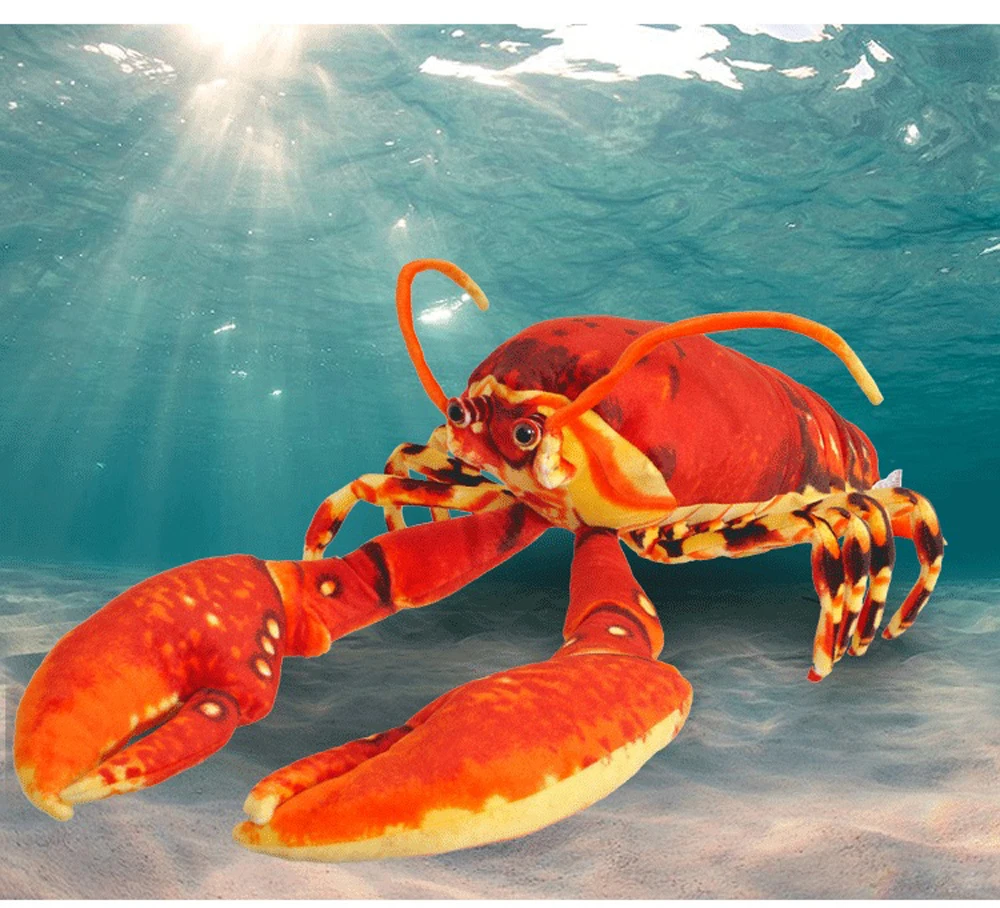 Детская плюшевая игрушка красные большие лобстеры Детские набивные