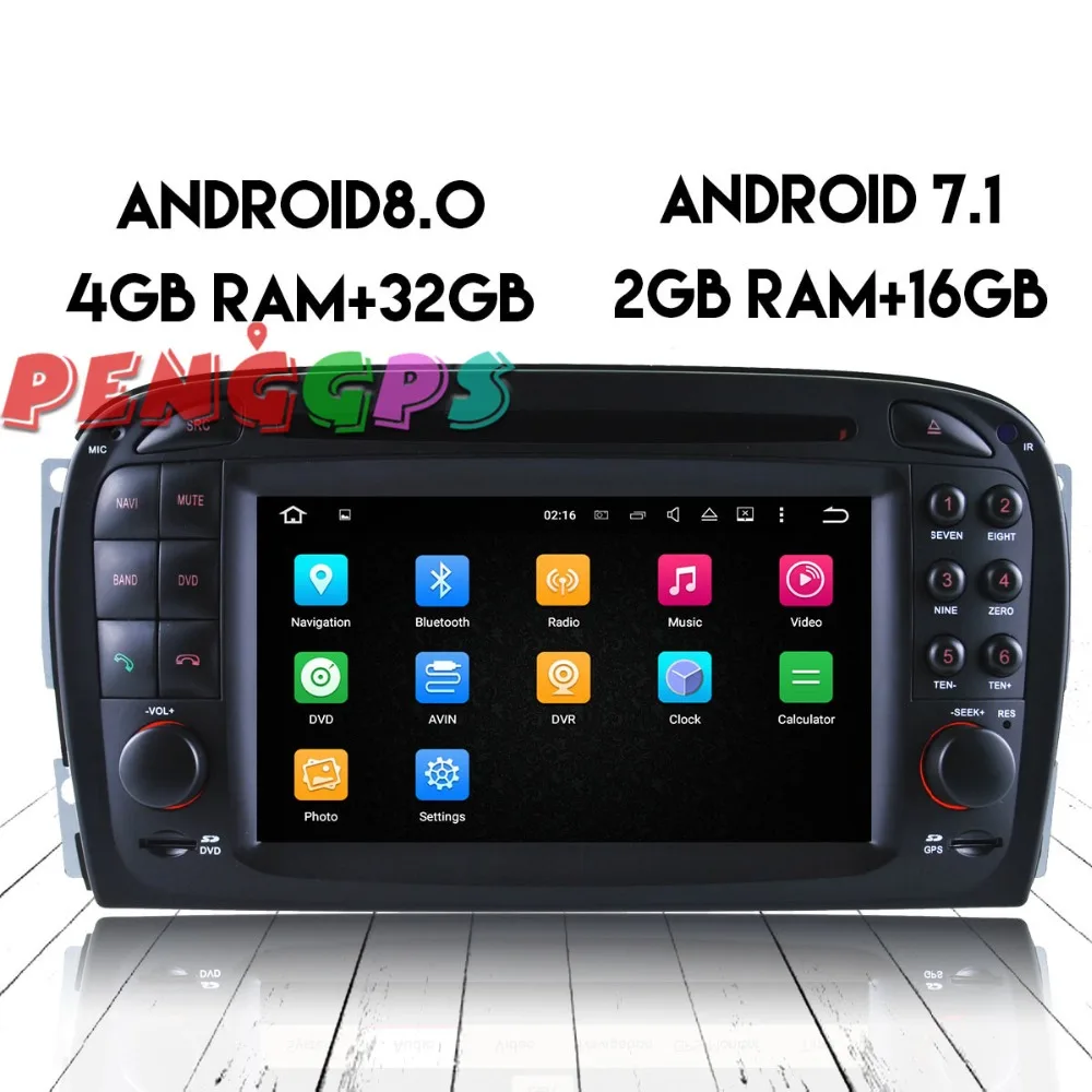 Android 8 0 7 1 Автомобиль Радио Стерео стереосистема с GPS для Mercedes Benz SL R230 2001 2002 2003 2004