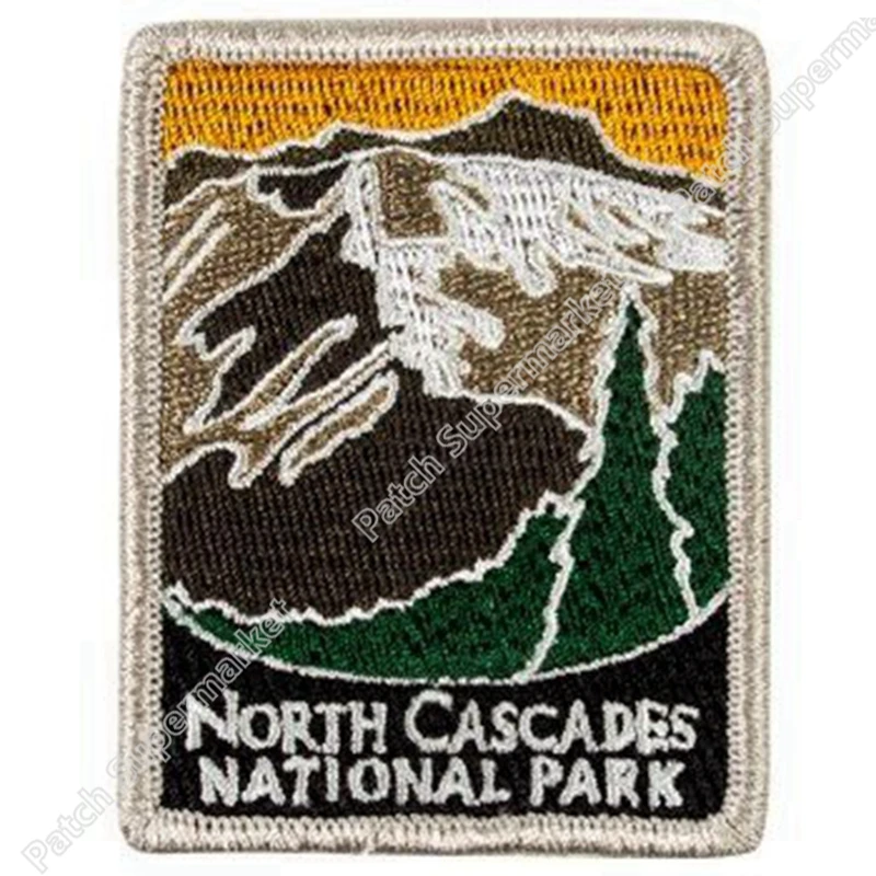 3 &quotNORTH CASCADES Patches дорожные сувениры национальный парк нагрудная передача вышитый