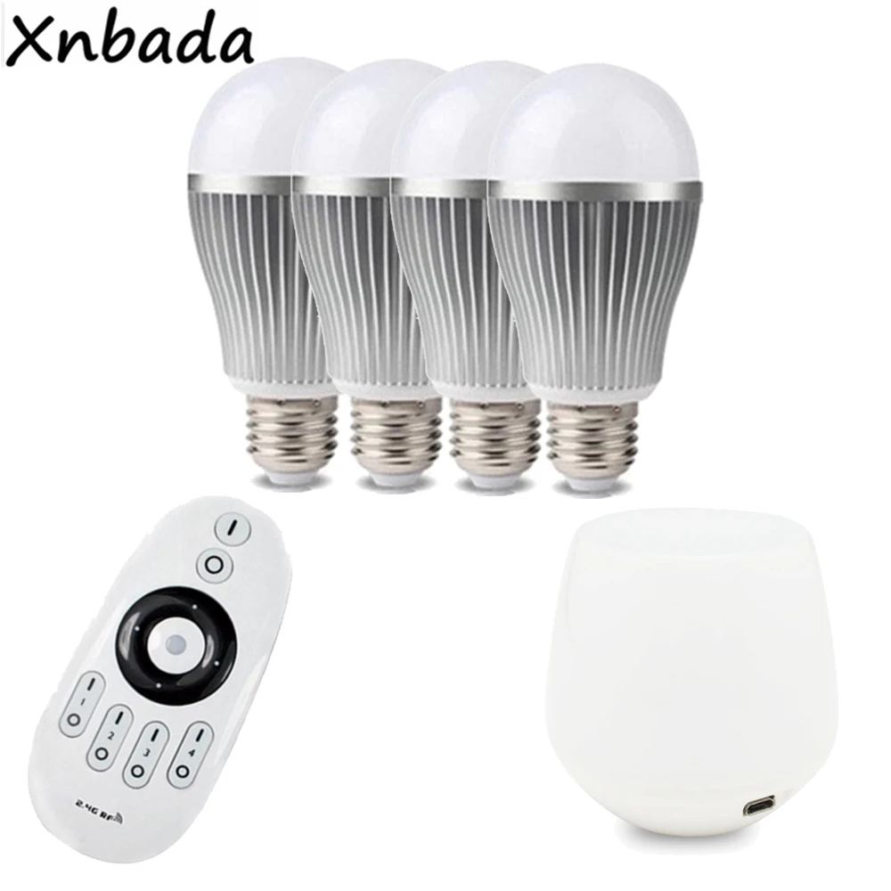 Milight 2 4G E27 9W светодиодные лампы CW WW AC85 265V Беспроводной RF Wifi Ibox и пульт