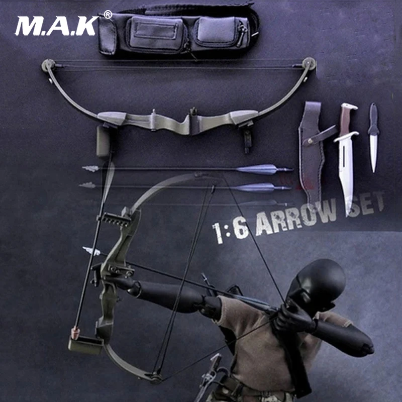 Экшн-фигурка кукла оружие модель X-TOYS масштаба 1:6 набор стрел с луком + игрушки нож