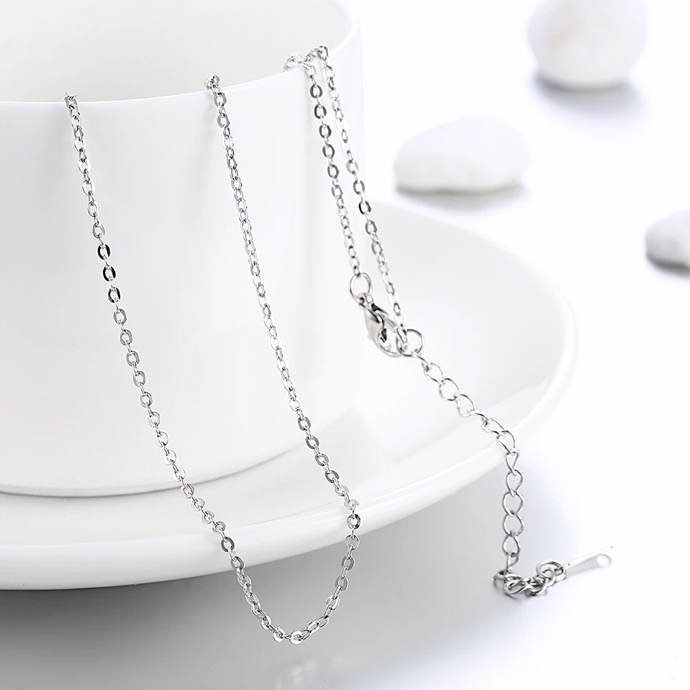 Colar feminino 18 дюймов оптовая продажа 925 штампованные с серебряным покрытием Цепочки