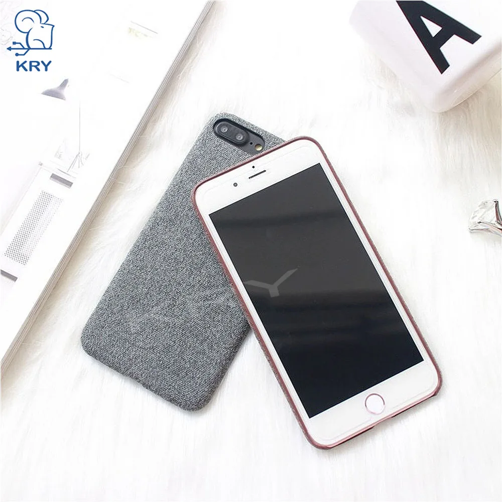KRY Чехлы ТПУ телефон для чехол iPhone 6X6 S 7 8 Plus ультра-тонкий холст силиконовый Дело