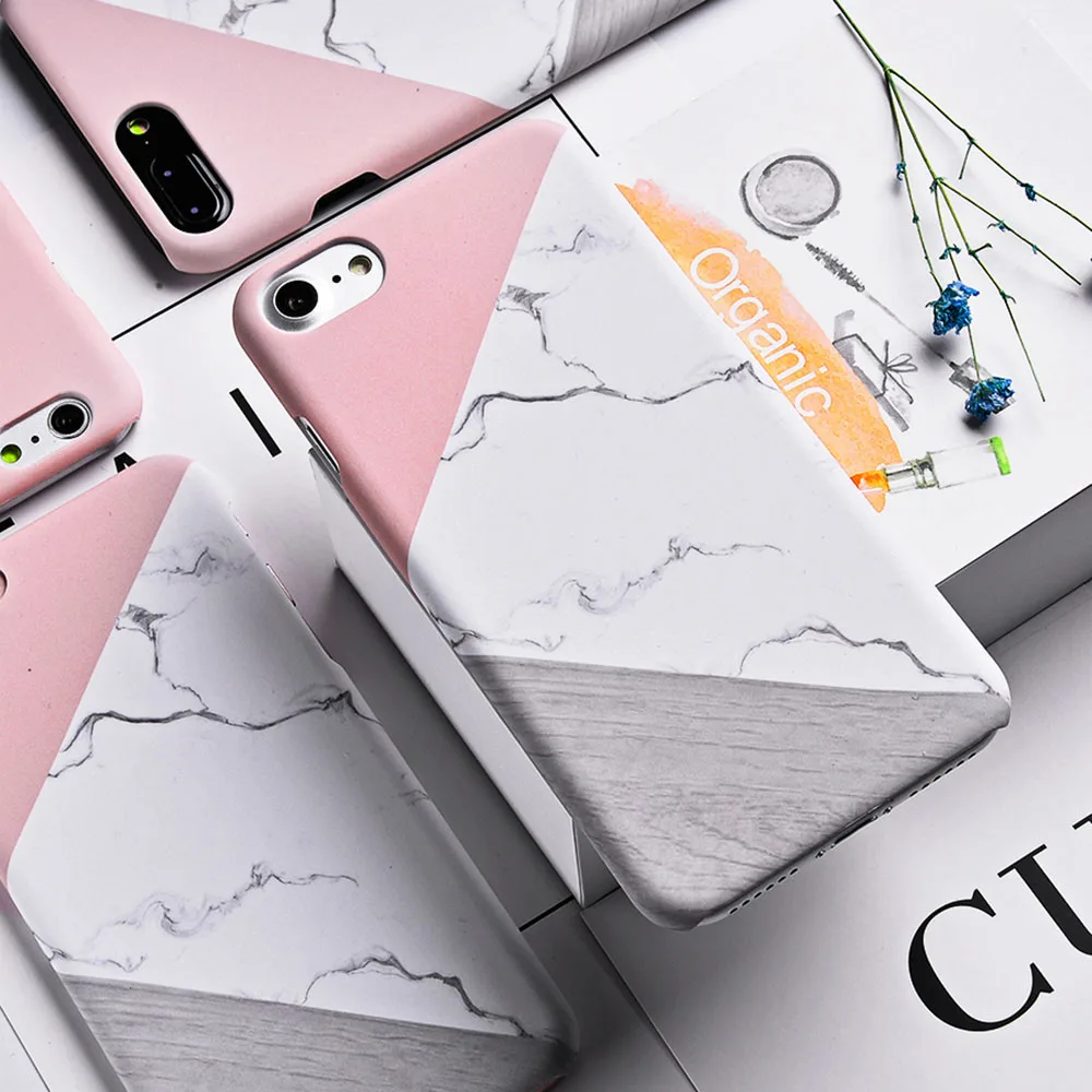 Мраморный чехол TOMKAS для iPhone 7 8 6 6S Plus телефона s Роскошный Жесткий на заднюю панель
