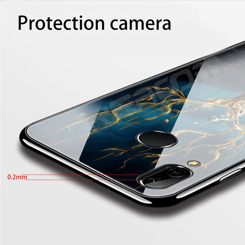 Стекло чехол для huawei Honor 9 Lite силиконовый Кокс принципиально Роскошные животных p20