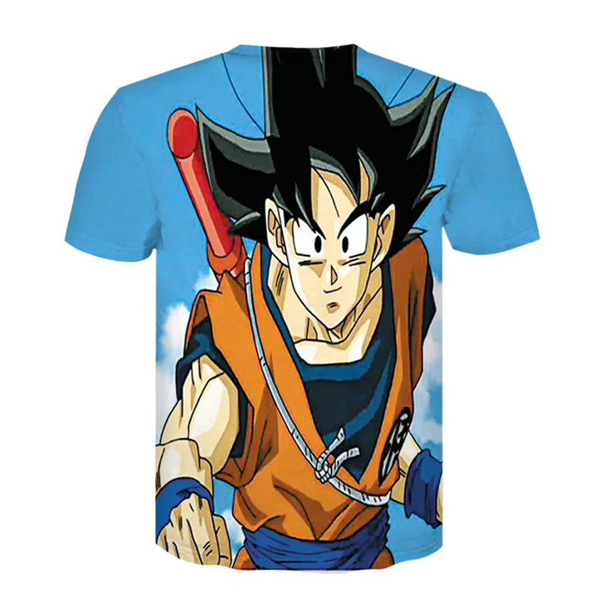 Летняя мужская футболка розничная продажа Забавные футболки с 3D принтом Dragon Ball