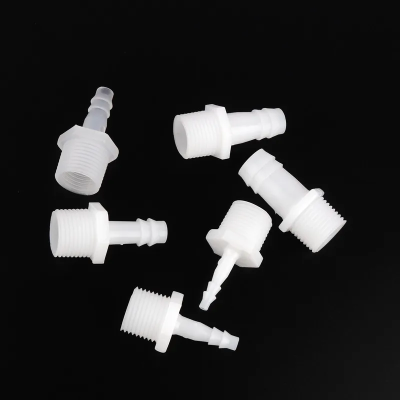 50 шт. 1/2 inch 4 ~ 20 мм Мужская нить прямой разъем белый пластиковый