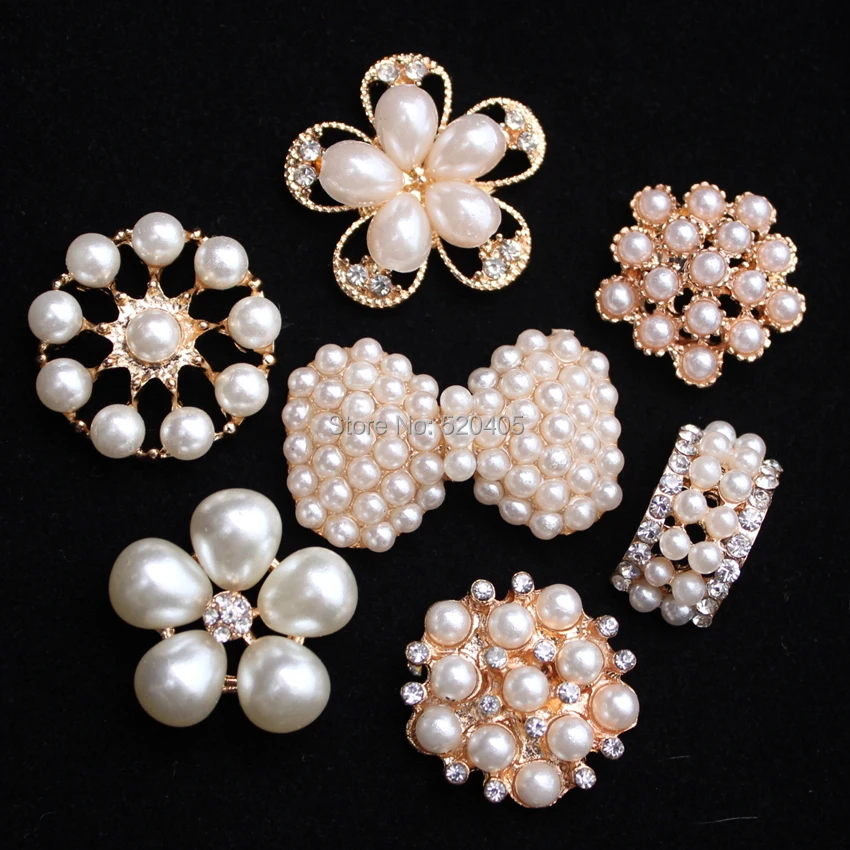 30 шт. брошь с жемчугом и кристаллами для пригласительных открыток|brooch wedding|brooch