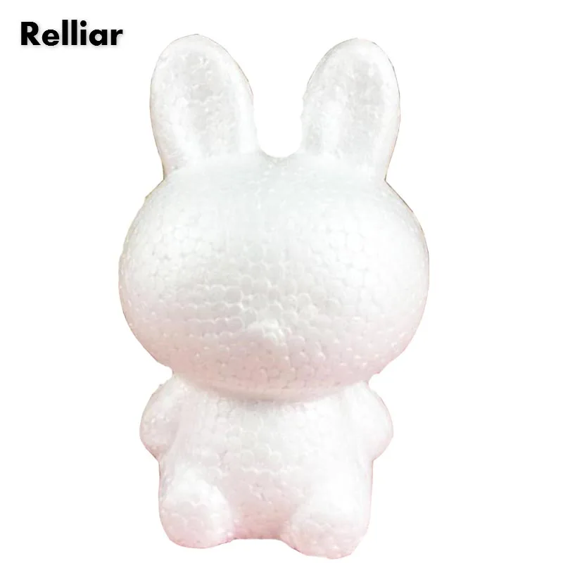 1pc-bunny 14 см кролик щенок поросенок Модель DIY материалы красочный шарик клей карандаш пенопластовый шар украшение ручной работы подарок на День учителя - Цвет: 1pc-bunny