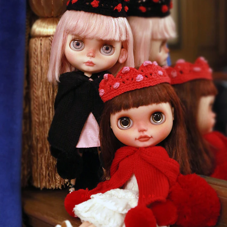 Костюмы с маленькой красной накидкой короной аксессуары для кукол Blyth Pullip Dal |