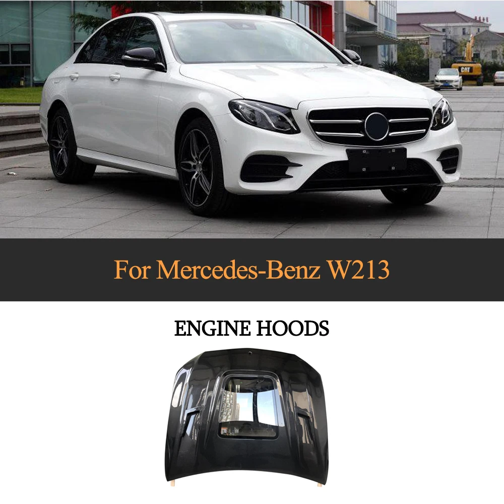Углеродного волокна авто крышка капота для Benz W213 E250 E350 E43 E63 AMG 2016 2017 2018|Капоты| |