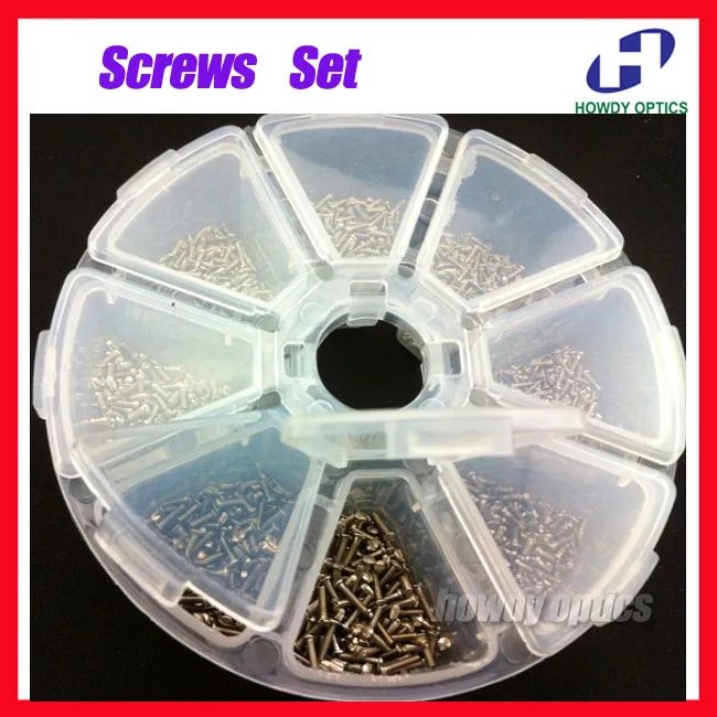 

Бесплатная доставка набор винтов для очков аксессуары для винтов для очков футляр для винтов Винты для солнцезащитных очков