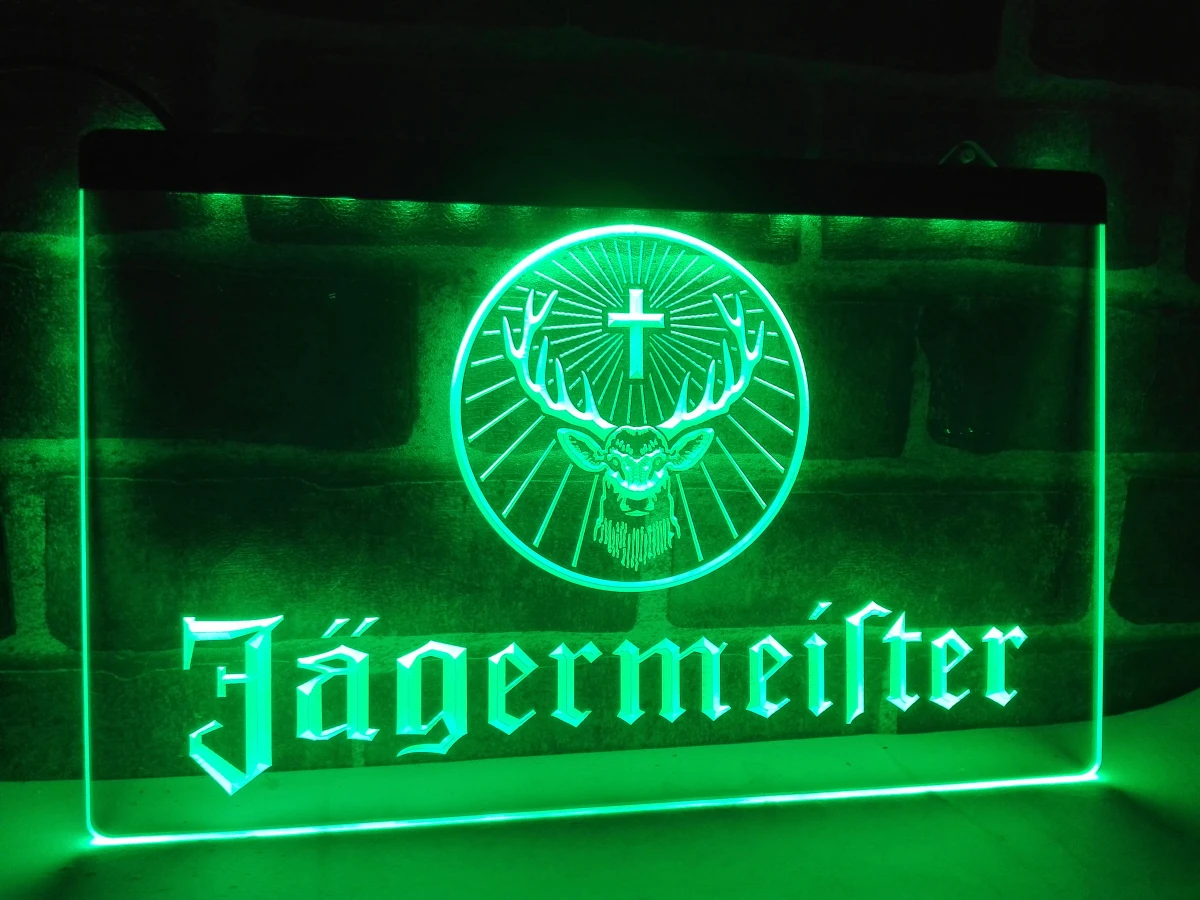 LR061 Jagermeister голова оленя светодиодный ная неоновая вывеска | Дом и сад