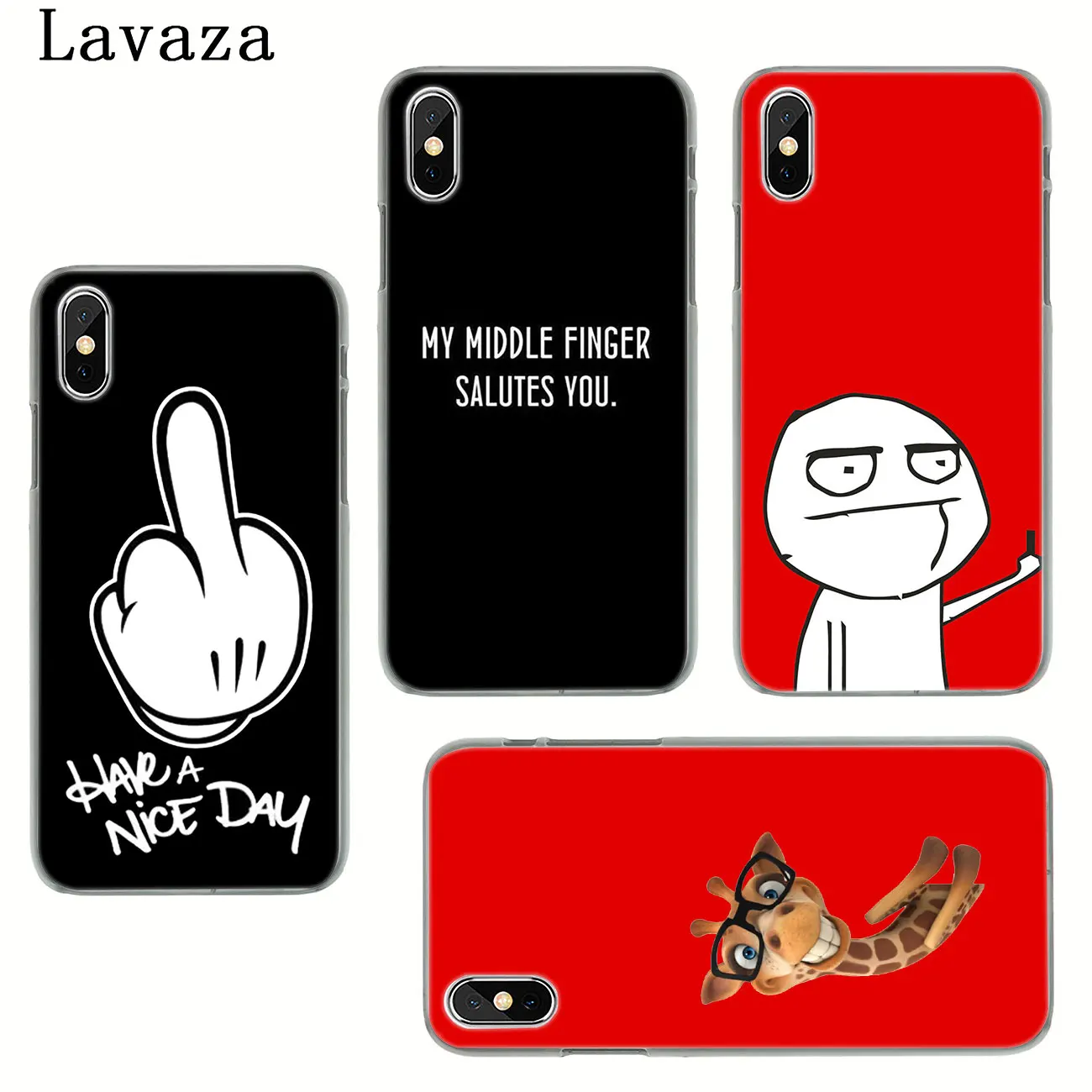 Lavaza meme лицевой средний палец Забавный мультфильм влюбленных жесткий чехол для