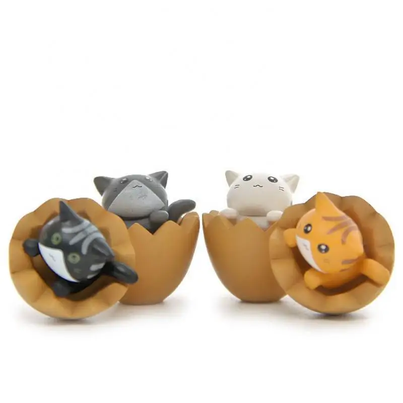 4 шт. Diy Kawaii Eggshell игрушки для кошек миниатюрные милые животные кошка кукла Дети
