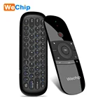 Беспроводная клавиатура WeChip W1 2,4G Air Mouse, ИК смарт-пульт дистанционного управления с 6-осевым датчиком движения, USB приемник для Smart TV, Android TV BOX