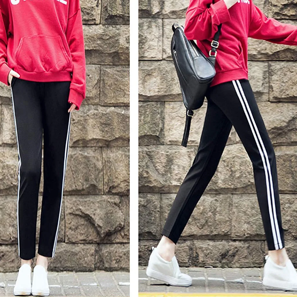 2019 полосатые боковые Sweatside Line брюки спортивные и досуговые женские повседневные