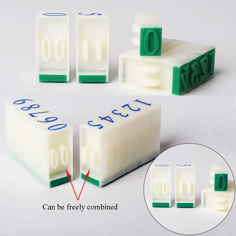 0-9 Numbers Rubber Stamp Combination DIY Crafts Adjustable Assembly Scrapbooking Supplies Plastic Identification Seal | Дом и сад