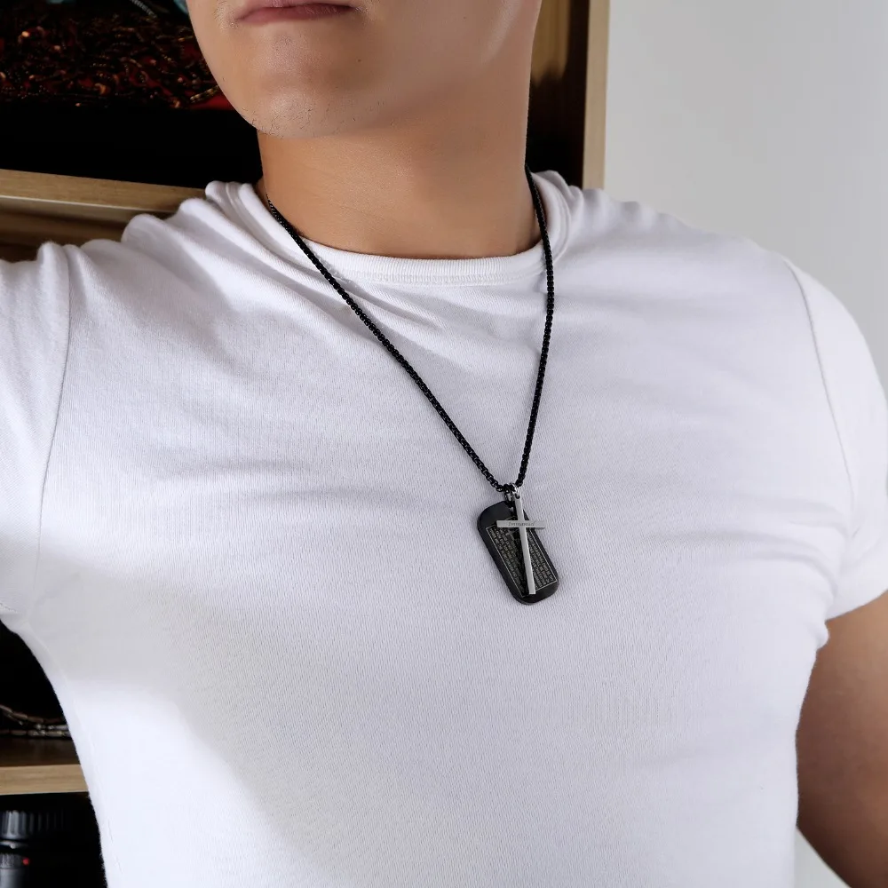 Ожерелье с подвеской-крестом для мужчин из нержавеющей стали | Украшения и