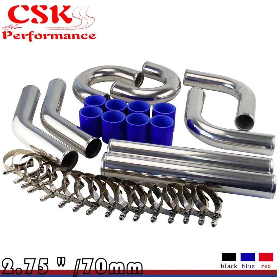 2 75 &quotУниверсальный 8 шт Турбо интеркулер трубы трубопроводов силиконовый шланг