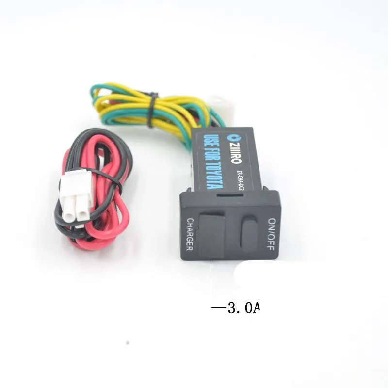 Автомобиль Интерфейс usb-разъем для зарядного устройства адаптер с светодиод противотуманный переключатель Панель для Пластиковая пилочка для ногтей Yaris RAV4 Reiz Cruiser