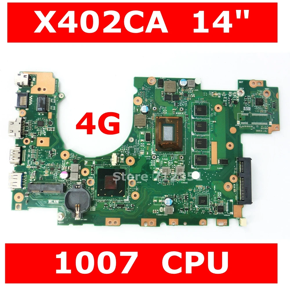 X402CA материнская плата 1007 Процессор 4 Гб Оперативная память REV2.1 для ASUS X502CA X502C F502CA X402C F402CA X402CA Материнская плата ноутбука X402CA материнская плата