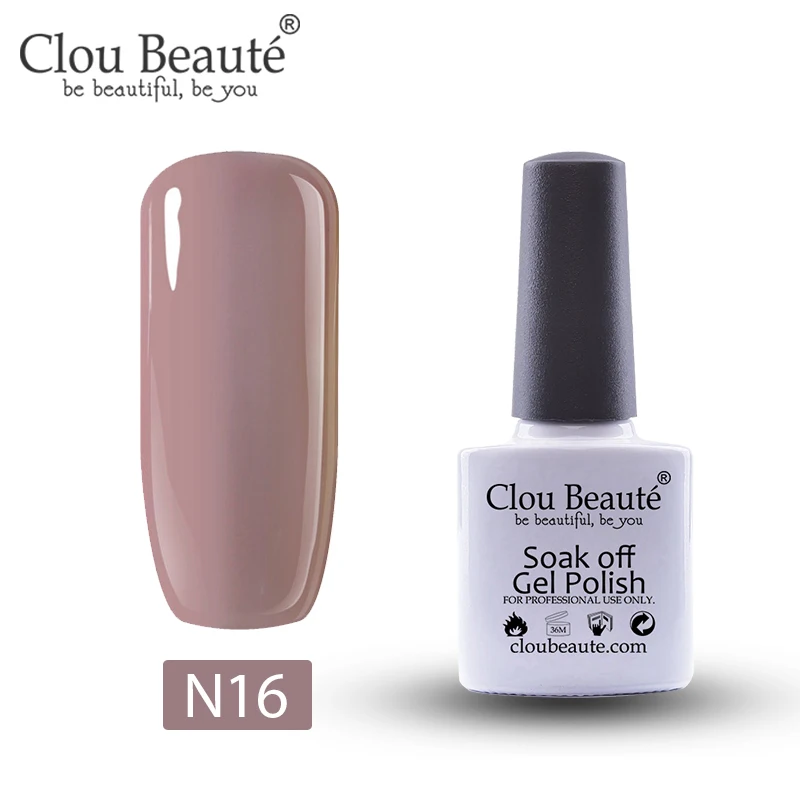Clou Beaute Полупостоянный УФ-лак, Гель-лак, 10 мл, серия Nude, Гель-лак для ногтей, впитывающий Гибридный гвоздь, лак для ногтей - Цвет: N16