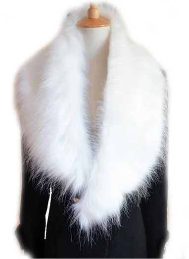 2018 Элегантный женский шарф с воротником из искусственного лисьего меха Зимний