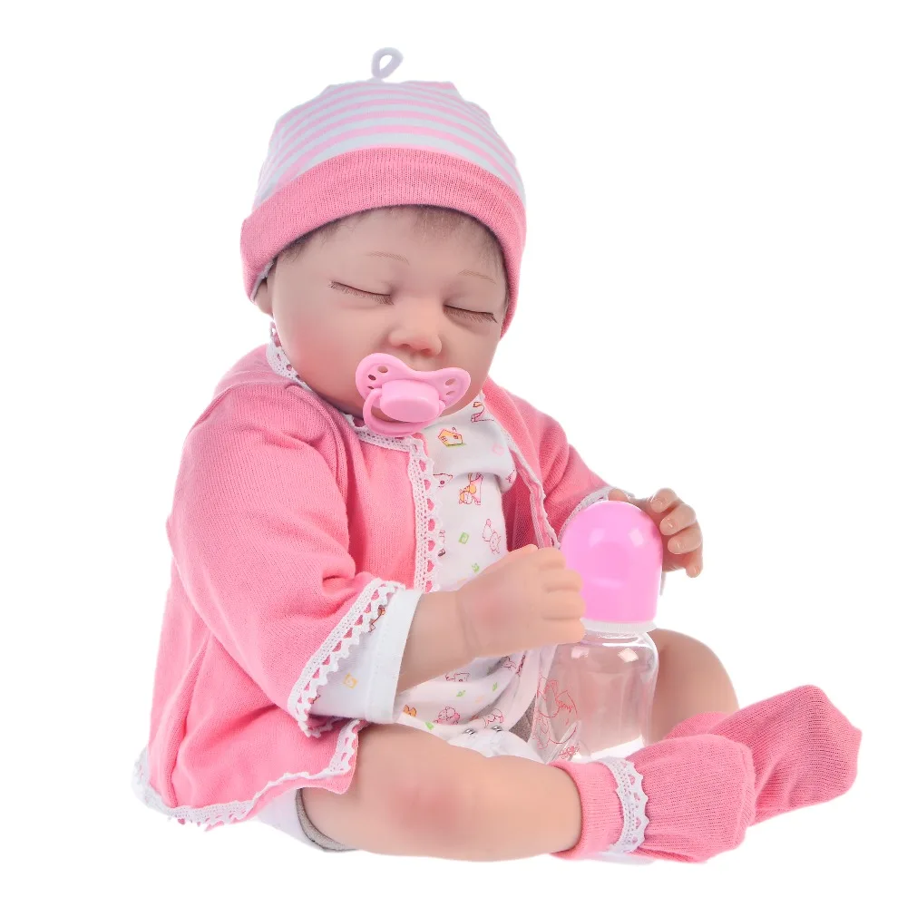 Изысканный 55 см Силиконовые Reborn Baby Doll игрушки Реалистичные Новорожденные спящие