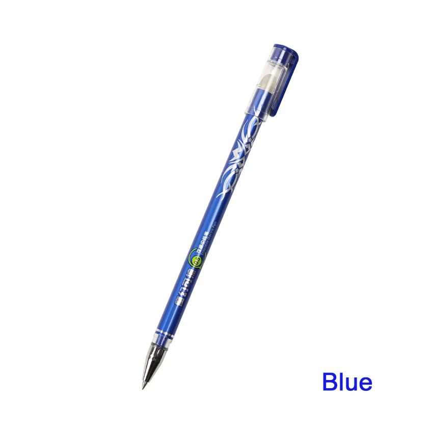 Blue Канцелярские принадлежности унисекс ручка стираемая ручка унисекс 0,5 гелевая ручка 2 цвета на выбор для обучения эфирным G-312G - Цвет: Blue