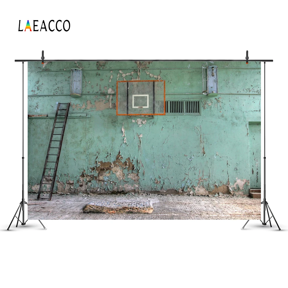 Laeacco старая дезертированная &quotнастенная&quot Лестница баскетбольная подставка