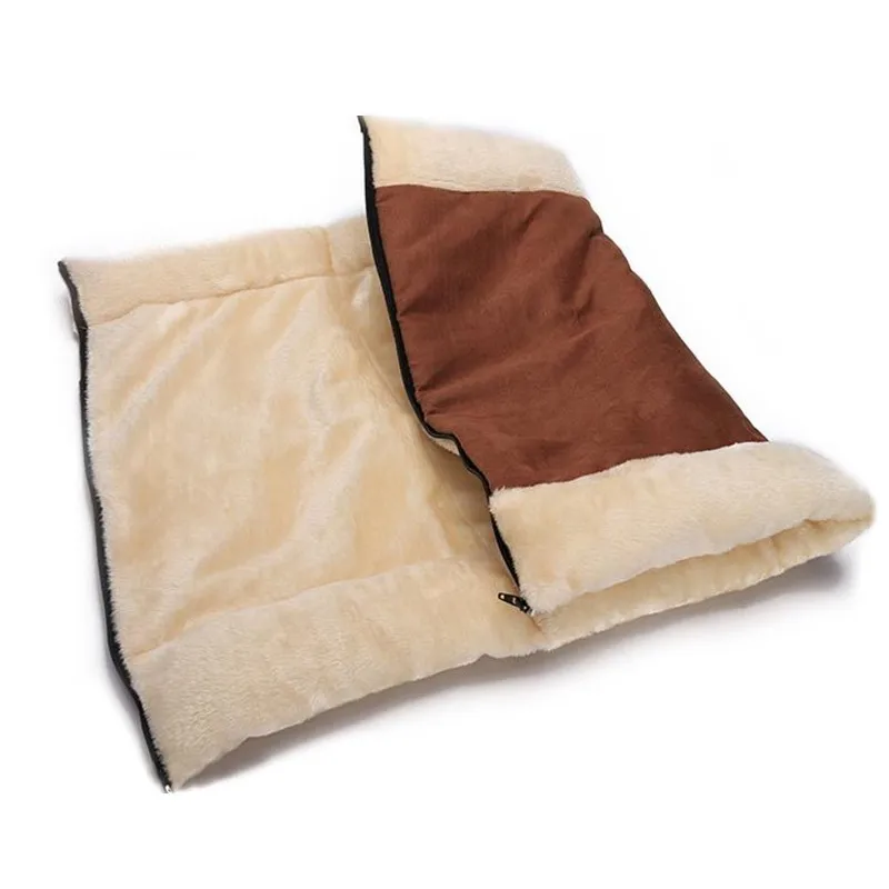 Cute Cat Sleeping Bag Soft Warm Cotton Plush Cat Beds House Pet Cat Tunnel Toy For Puppy Cat Mats Winter Warming Kitten Blanket