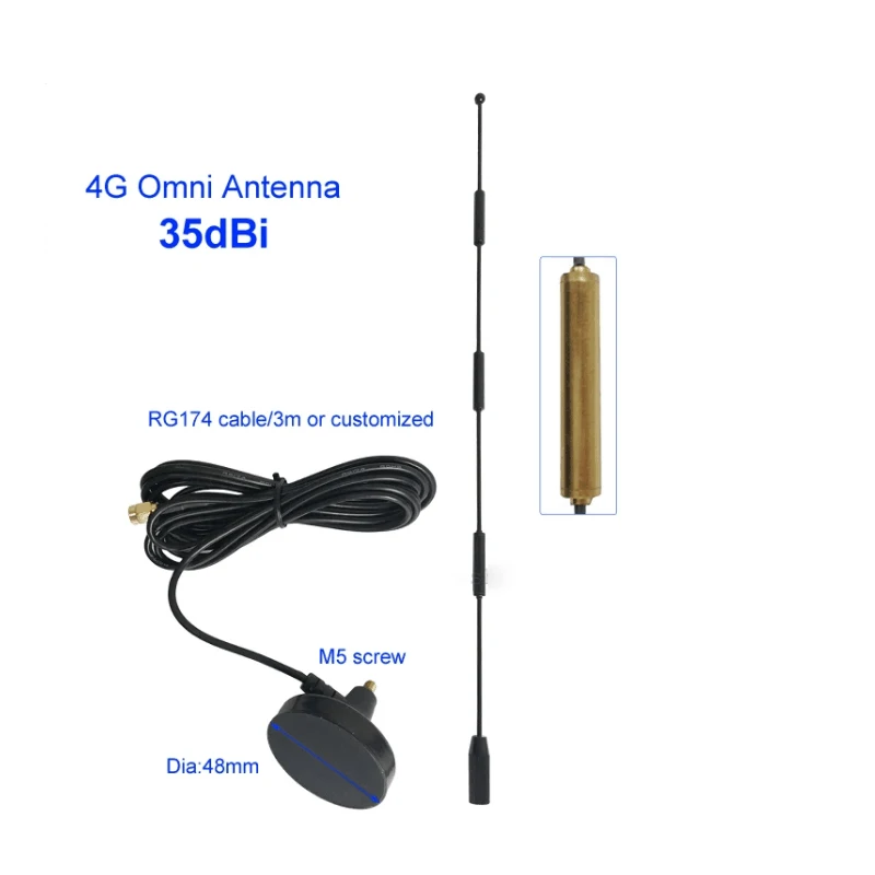 Внешняя антенна 698-2700 МГц 2 4 ГГц Wi-Fi 3G GSM 35dBi 4G LTE разъем SMA папа магнитное основание