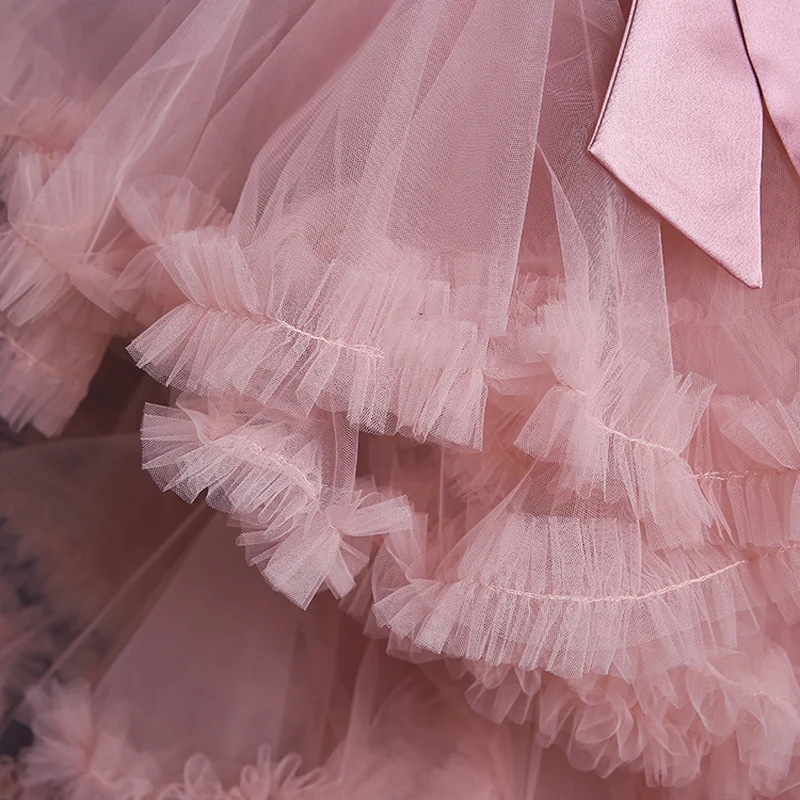 Платье пачка для девочек длинное платье с цветочным узором и бантом|communion