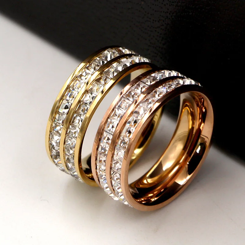 Женское кольцо с геометрическим узором Martick обручальное цвета розового золота