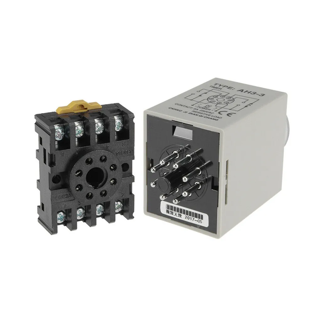 AH3-3 реле времени DC12V DC24V AC110V AC220V задержки с ЖК-дисплеем временное 8Pin 1S 3S 6S 10S 30С 60С 3M