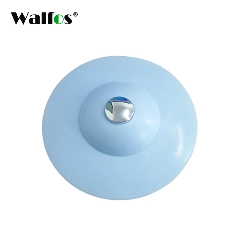 blue WALFOS, ситечко для кухонной раковины, сливная пробка, аксессуары для ванной комнаты, душевой фильтр, раковина, Ловец волос, пробка для воды - Цвет: blue