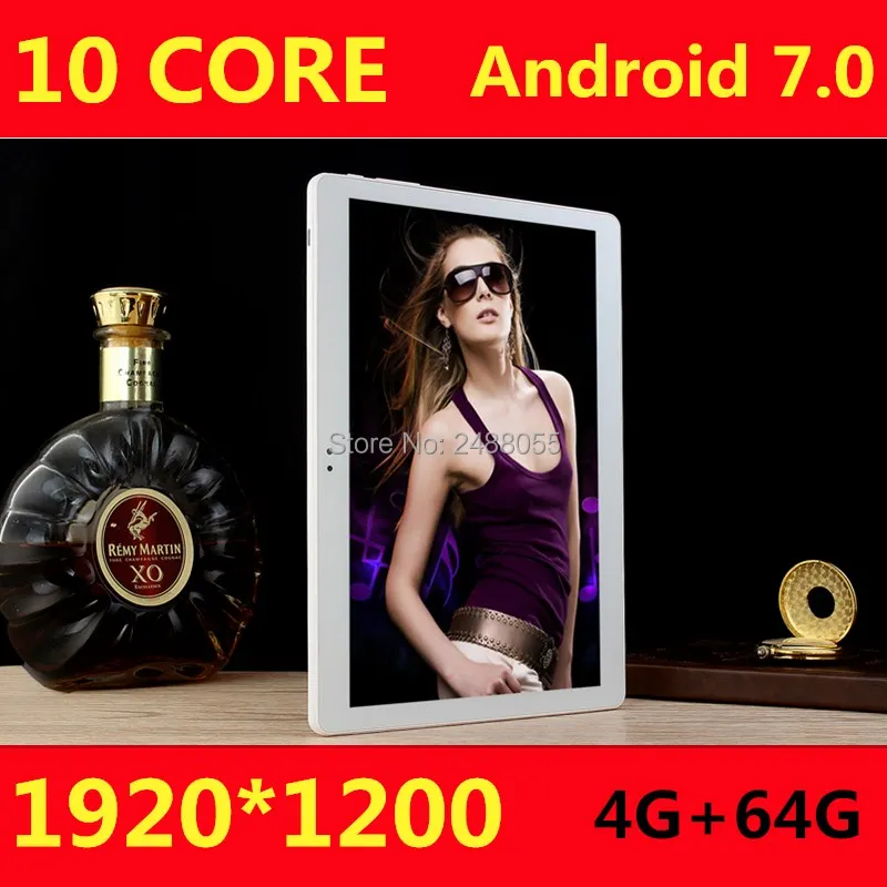 10 1 дюймовый планшетный ПК Deca core MTK6797 3G 4G GPS Android 7 4 Гб 64 Гб/128 ГБ Phablet pc двойная камера