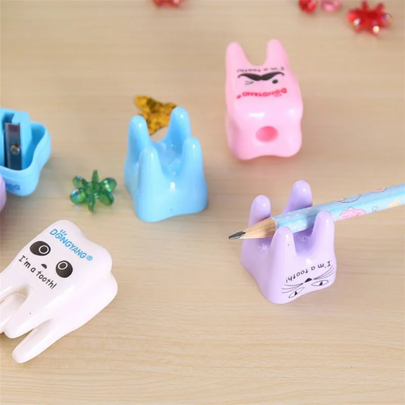 2 шт./Милая Яркая Цветная точилка для карандашей в форме зубов|sharpener pencil|pencil